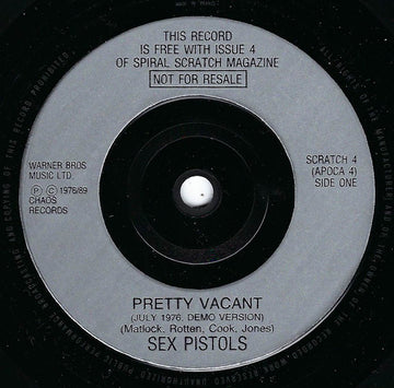 Sex Pistols : Pretty Vacant / I Wanna Be Me (7")