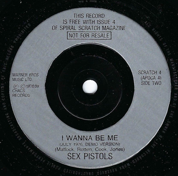 Sex Pistols : Pretty Vacant / I Wanna Be Me (7")