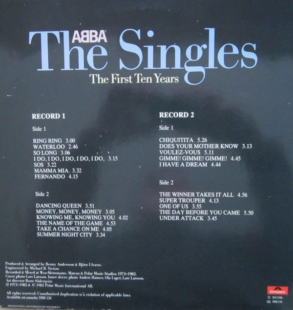 ABBA : The Singles - The First Ten Years (2xLP, Comp)