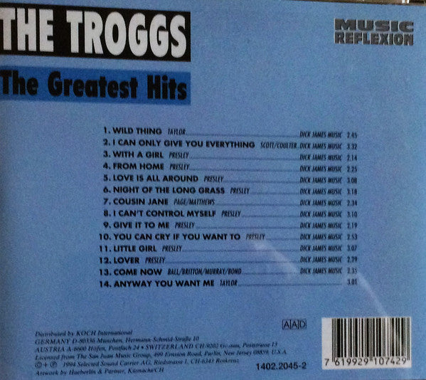 The Troggs : The Greatest Hits (CD, Comp)
