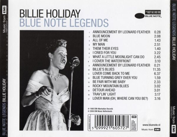 Billie Holiday : Blue Note Legends (CD, Album, RE)