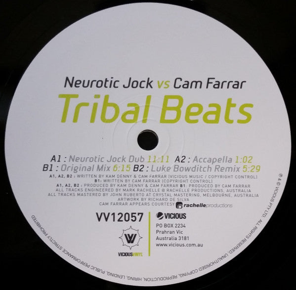 Neurotic Jock Vs. Cam Farrar : Tribal Beats (12")