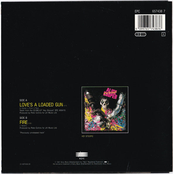 Alice Cooper (2) : Love's A Loaded Gun (7", Single)