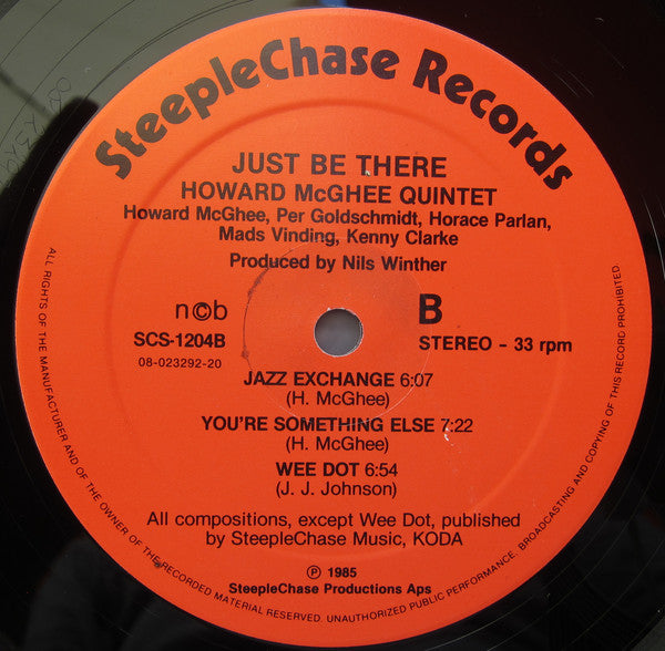 Howard McGhee Quintet : Just Be There (LP, Album)