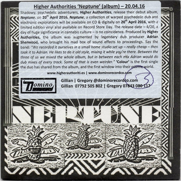 Higher Authorities : Neptune (CD, Album, Promo)