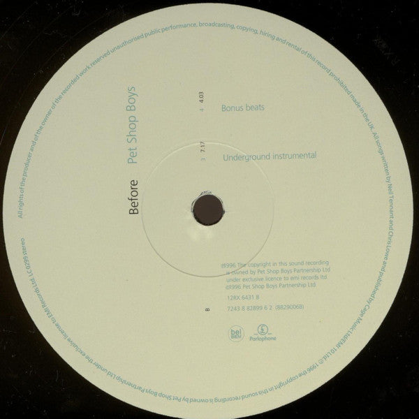 Pet Shop Boys : Before (3x12", Single + Box)