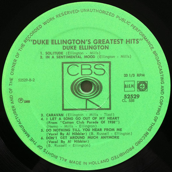 Duke Ellington : Duke Ellington's Greatest Hits (LP, Comp, Mono)