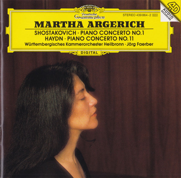 Martha Argerich, Dmitri Shostakovich, Joseph Haydn, Württembergisches Kammerorchester, Jörg Faerber : Piano Concerto No. 1; Piano Concerto No. 11 (CD, Album, PMD)