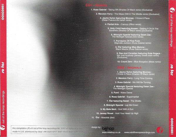 Various : Out Of The Loop - So Far (2xCD, Comp)