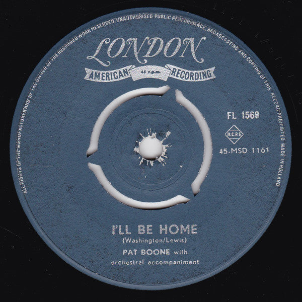 Pat Boone : I'll Be Home (7", Single)