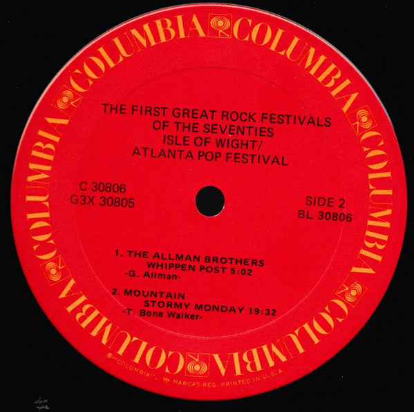 Various : The First Great Rock Festivals Of The Seventies - Isle Of Wight / Atlanta Pop Festival (3xLP, Album, Ter)