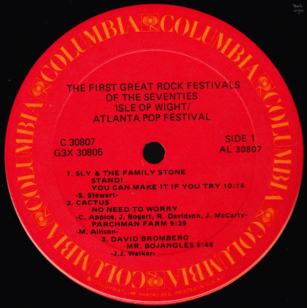 Various : The First Great Rock Festivals Of The Seventies - Isle Of Wight / Atlanta Pop Festival (3xLP, Album, Ter)