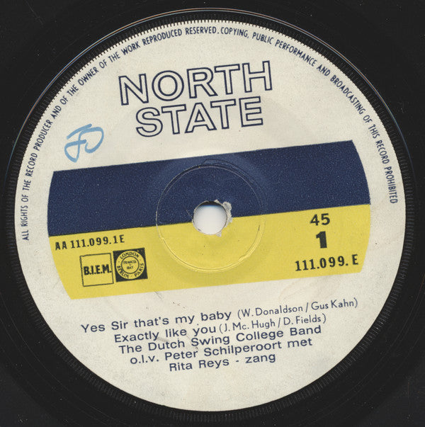 Rita Reys, The Dutch Swing College Band : Yes Sir That's My Baby (7", EP)