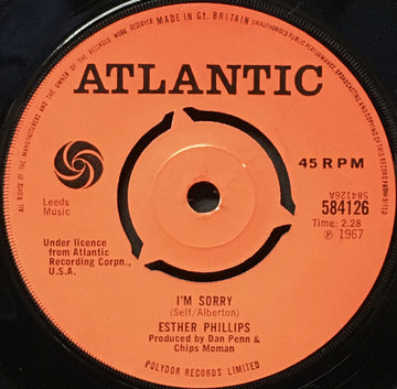 Esther Phillips : I'm Sorry (7", Single, 3-P)