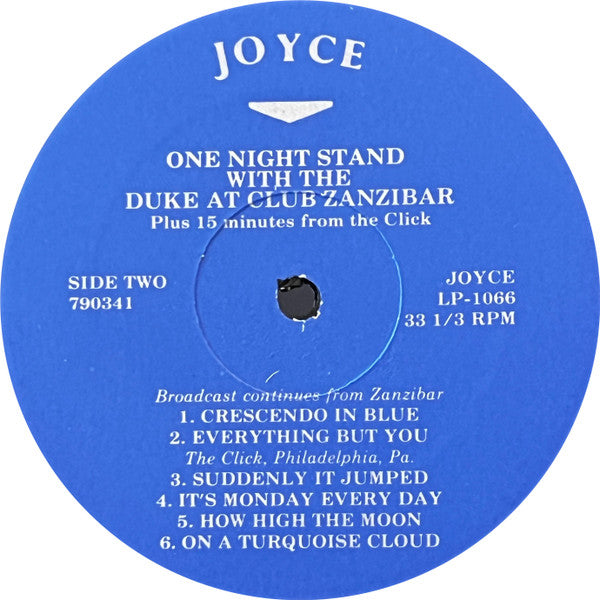 Duke Ellington : One Night Stand With Duke Ellington At The Club Zanzibar (LP, Album)