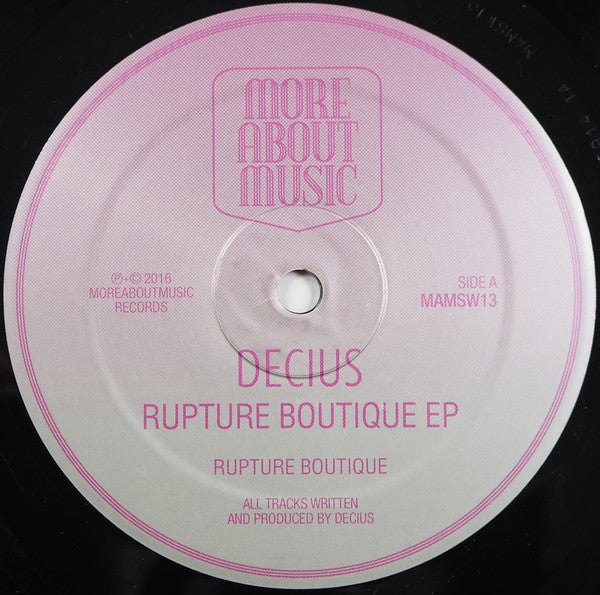Decius : Rupture Boutique EP   (12", EP)