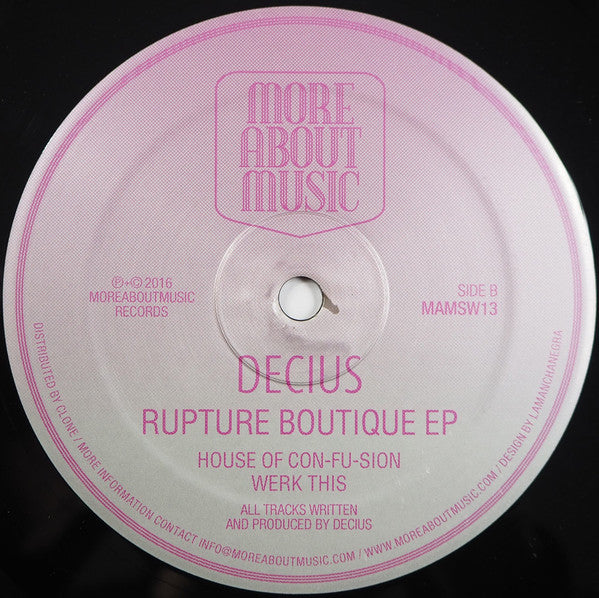 Decius : Rupture Boutique EP   (12", EP)