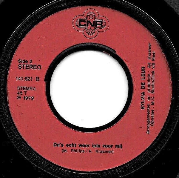 Sylvia de Leur : Daar Heb Je Haar Weer (7", Single)