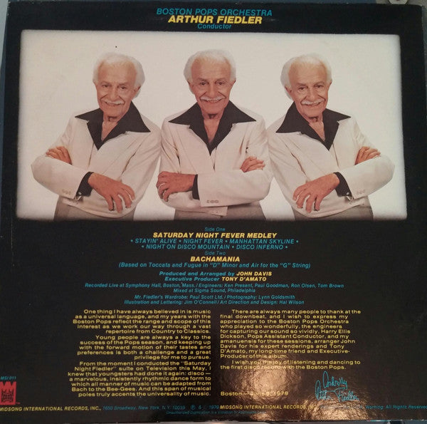 Boston Pops Orchestra, Arthur Fiedler : Saturday Night Fiedler (LP, Album, Gol)