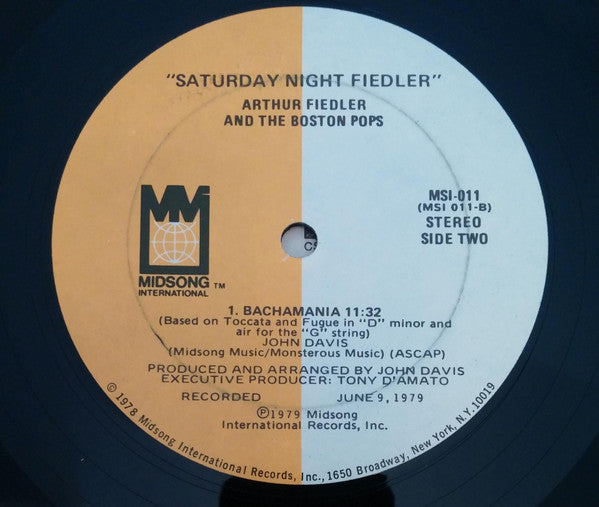 Boston Pops Orchestra, Arthur Fiedler : Saturday Night Fiedler (LP, Album, Gol)