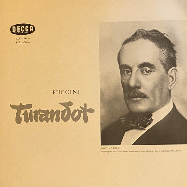 Puccini* – Inge Borkh, Renata Tebaldi, Mario Del Monaco, Alberto Erede : Turandot (3xLP, Mono + Box)