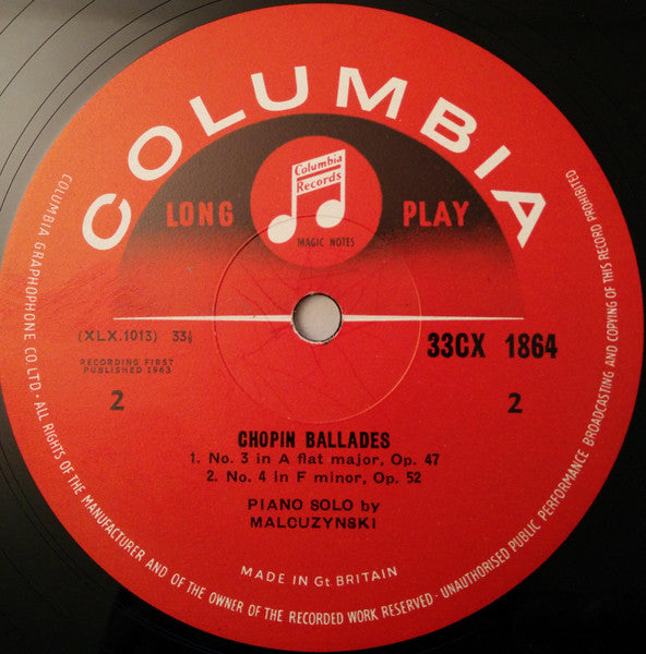 Malcuzynski*, Chopin* : Ballades (LP, Mono)