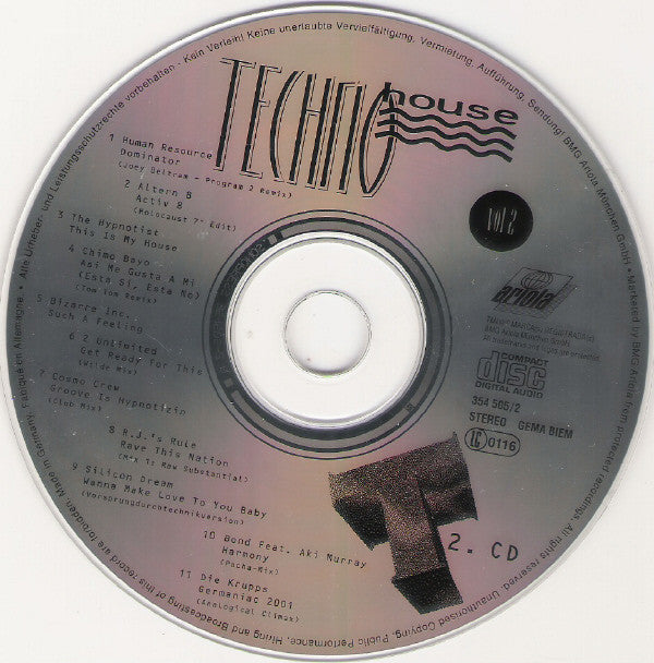 Various : Techno House Vol. 2 (2xCD, Comp)