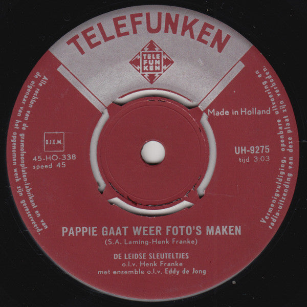 De Leidse Sleuteltjes : Pappie Gaat Weer Foto´s Maken (7", Single)