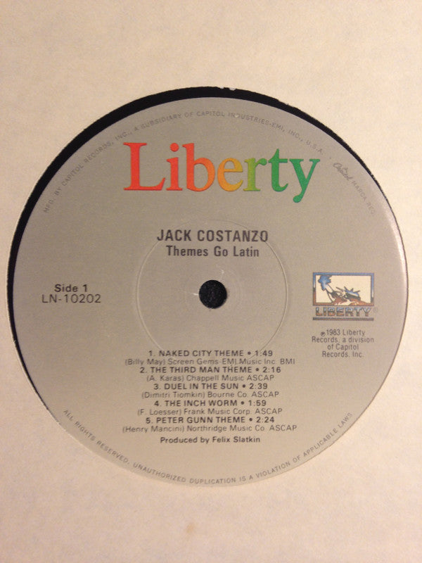 Jack Costanzo And His Orchestra : Themes Go Latin (LP, Album)