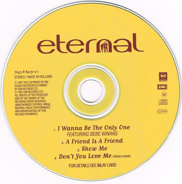 Eternal (2) Featuring BeBe Winans : I Wanna Be The Only One (CD, Maxi)