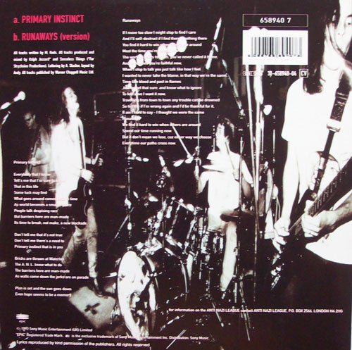 Senseless Things : Primary Instinct (7", Single, Pin)