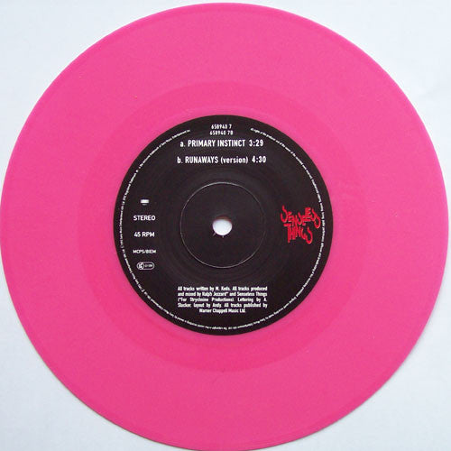 Senseless Things : Primary Instinct (7", Single, Pin)