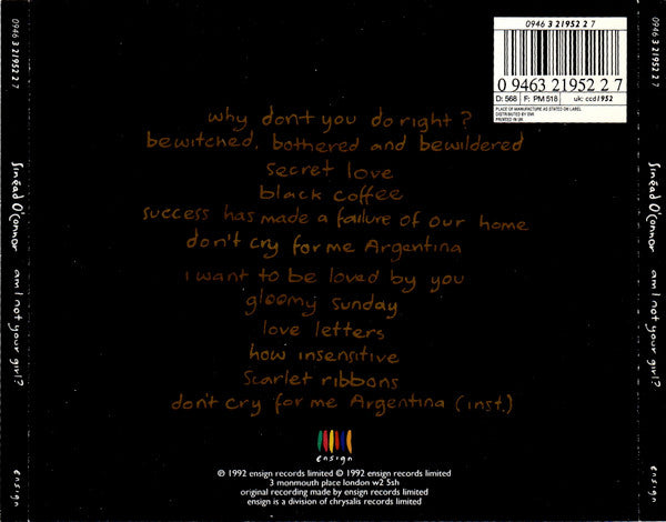 Sinéad O'Connor : Am I Not Your Girl? (CD, Album)