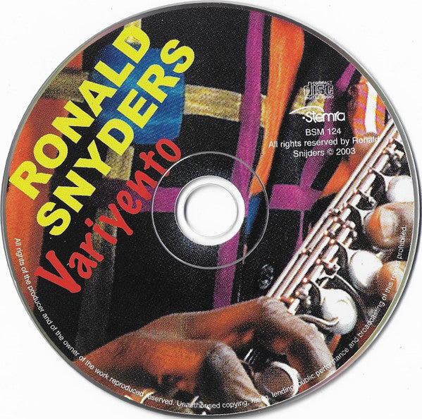 Ronald Snijders : Variyento (CD, Album)