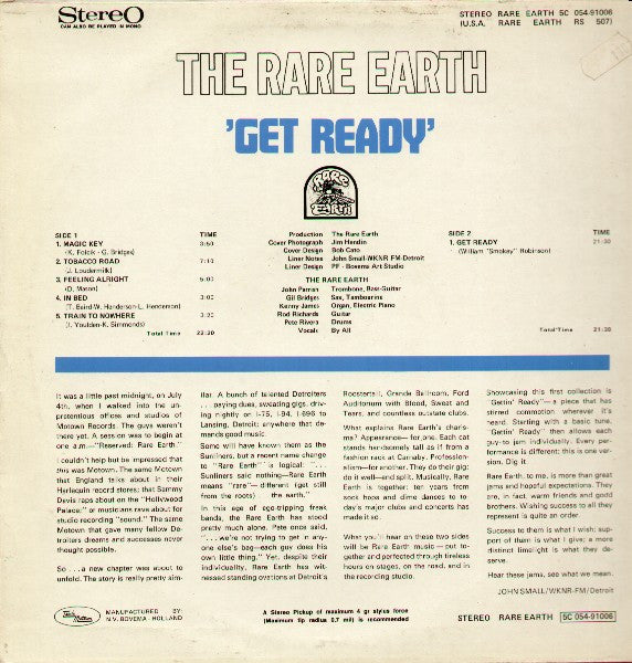 Rare Earth : Get Ready (LP, Album)