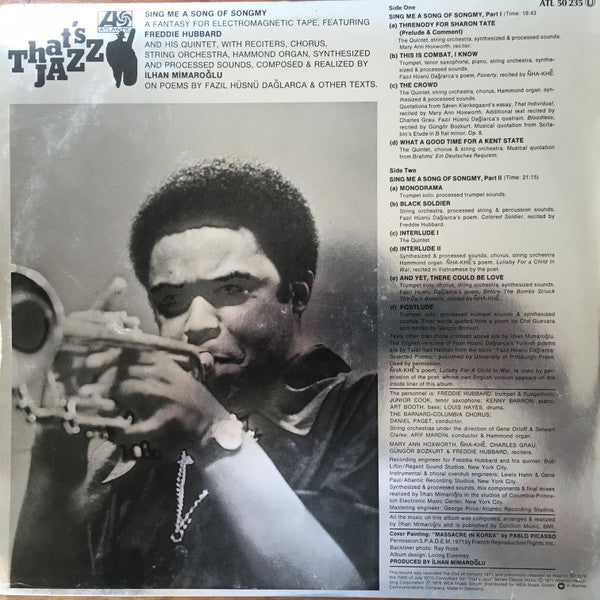 Ilhan Mimaroglu Featuring Freddie Hubbard : Sing Me A Song Of Songmy (LP, Album, RE, Gat)
