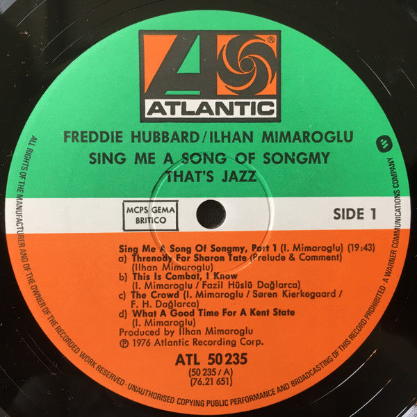 Ilhan Mimaroglu Featuring Freddie Hubbard : Sing Me A Song Of Songmy (LP, Album, RE, Gat)