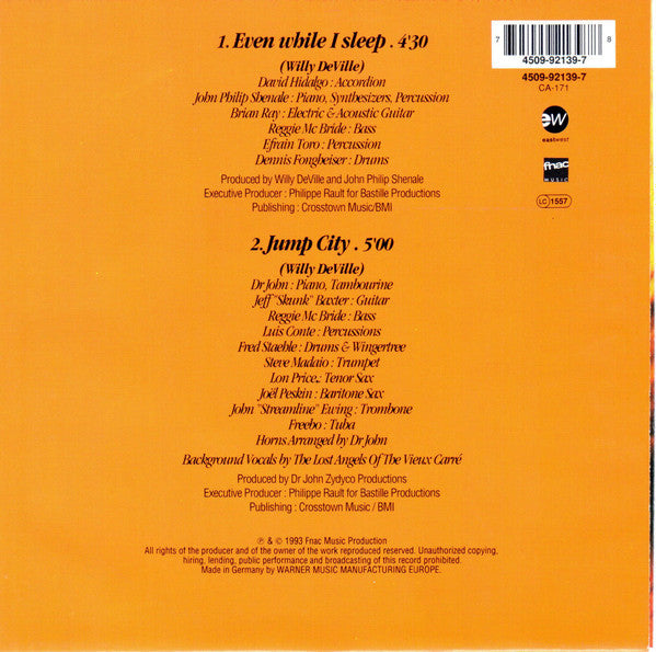 Willy DeVille : Even While I Sleep (7", Single)
