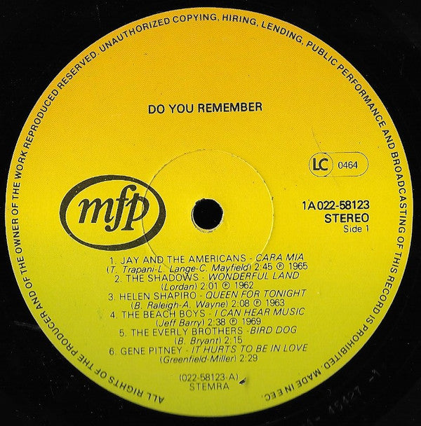 Various : Do You Remember (LP, Comp)