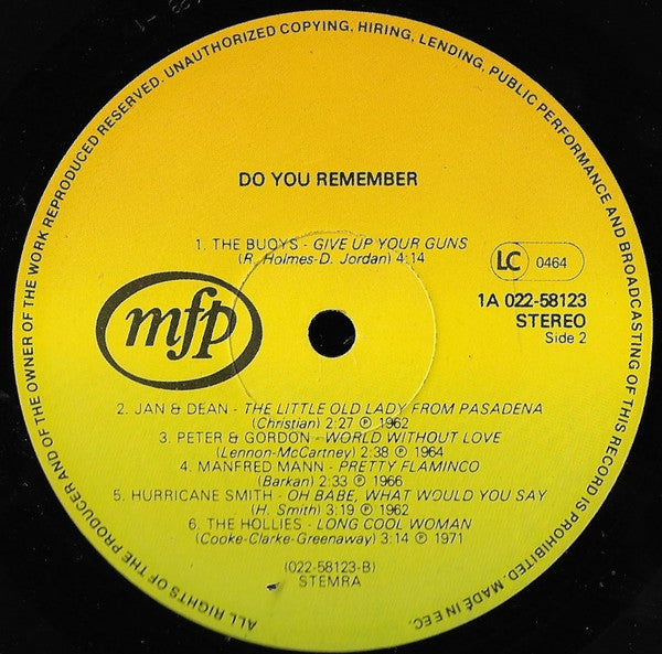 Various : Do You Remember (LP, Comp)