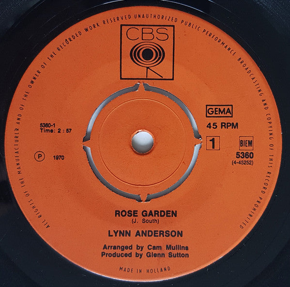 Lynn Anderson : Rose Garden (7", Single)