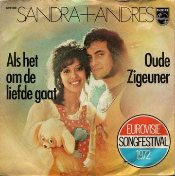 Sandra & Andres : Als Het Om De Liefde Gaat / Oude Zigeuner (7", Single, Blu)