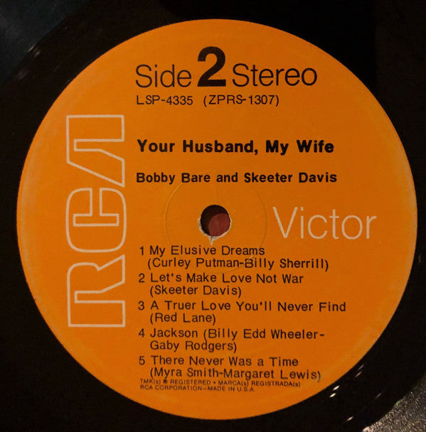 Bobby Bare And Skeeter Davis : Your Husband, My Wife (LP, Album)