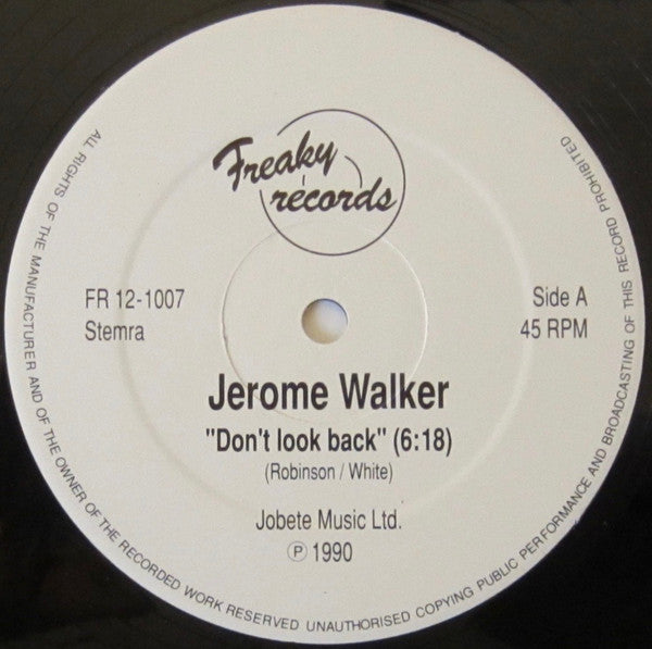 Jerome Walker : Don't Look Back (12")