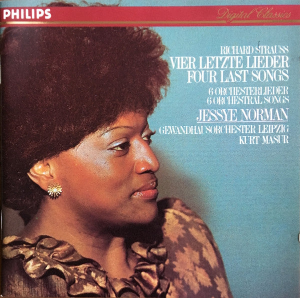 Richard Strauss, Jessye Norman / Gewandhausorchester Leipzig / Kurt Masur : Vier Letzte Lieder / 6 Orchesterlieder (CD, Album)