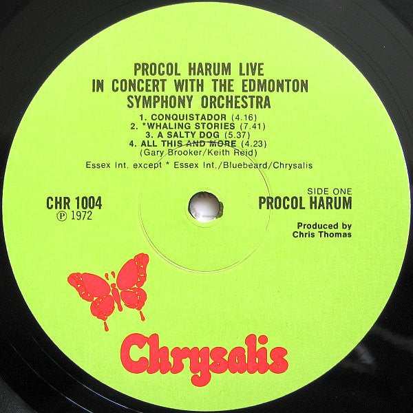 Procol Harum In Concert With The Edmonton Symphony Orchestra : Live (LP, Album, RE)
