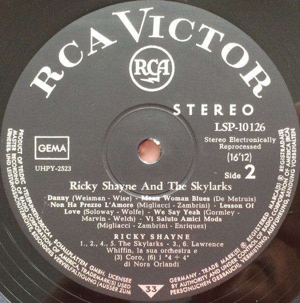 Ricky Shayne & The Skylarks : Ricky Shayne And The Skylarks (LP, Album)