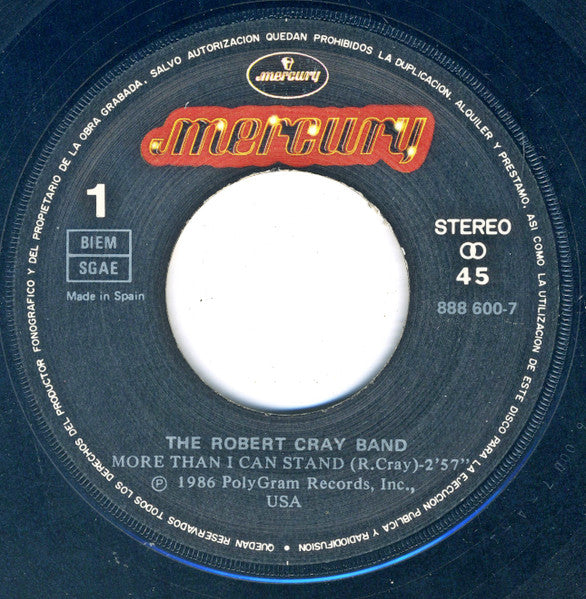 Robert Cray : More Than I Can Stand (7", Single)