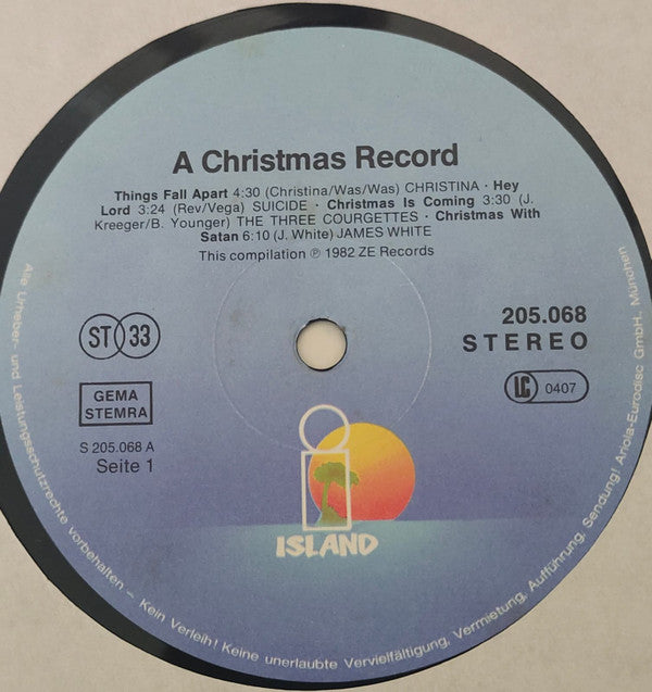 Various : A Christmas Record (Special 1982 Edition) (LP, Comp, RE)