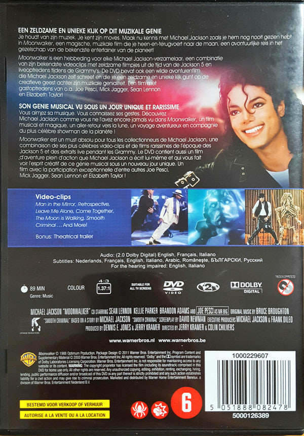 Michael Jackson : Moonwalker (DVD-V, Copy Prot., M/Print, RE, PAL, 2.0)
